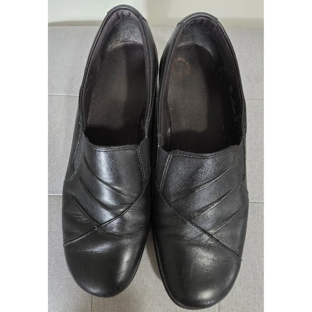 Nice Clarks May Marigold Loafers  Women's 9 M Shoes Black Leather Slip on Shoes